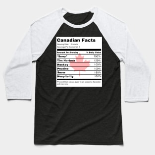 Canadian Facts Baseball T-Shirt